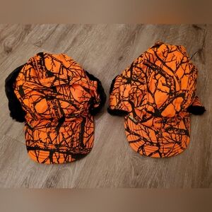 Brand New Cabela's Gore-Tex Orange Camouflage Fleece Hats
